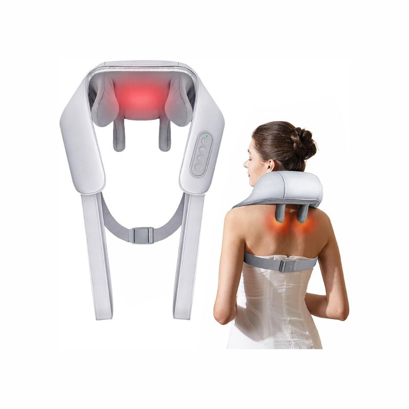 Neck and Back Massager, Neck Massager with Heating, Body Massager for Body Aches and Pains Relief, Electric Wearable 5D Cervical Neck Massage Machine